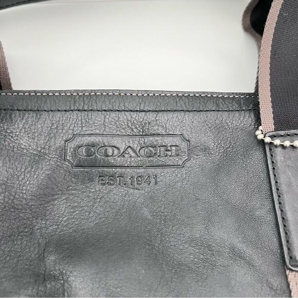 Coach Heritage Web Leather Foldover Tote - Picture 14 of 14
